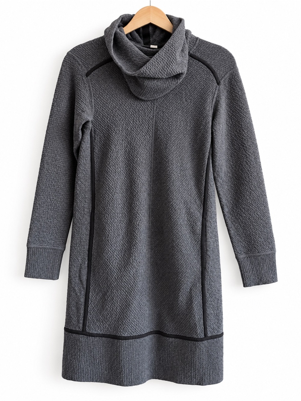 Lululemon On Repeat Dress Gray Removable Cowl Neck Size 2